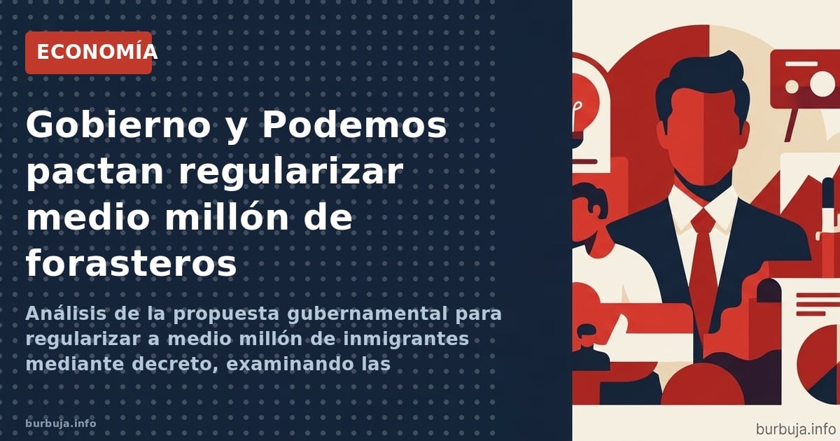 Análisis de la propuesta gubernamental para regularizar a medio millón de inmigrantes mediante decreto, examinando las condic