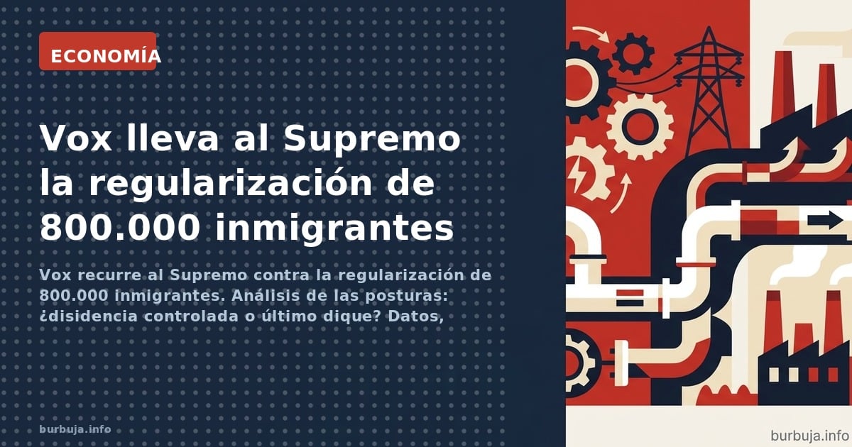 Vox recurre al Supremo contra la regularización de 800.000 inmigrantes. Análisis de las posturas: ¿disidencia controlada o úl