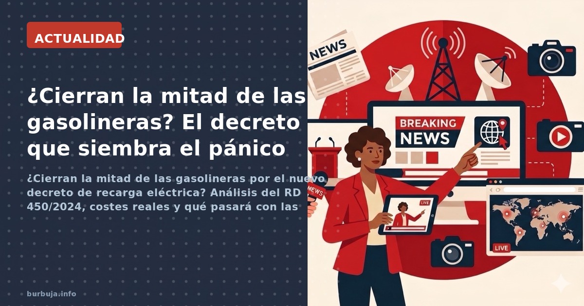 ¿Cierran la mitad de las gasolineras por el nuevo decreto de recarga eléctrica? Análisis del RD 450/2024, costes reales y qué