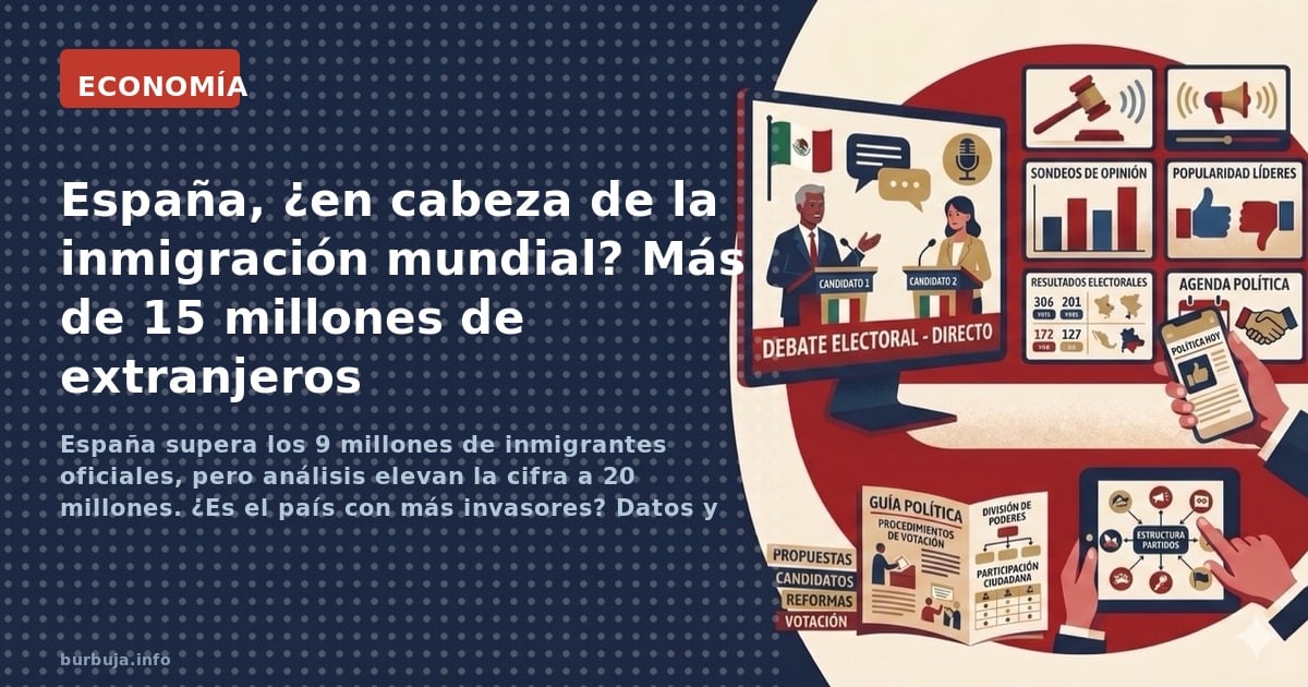 España supera los 9 millones de inmigrantes oficiales, pero análisis elevan la cifra a 20 millones. ¿Es el país con más invas