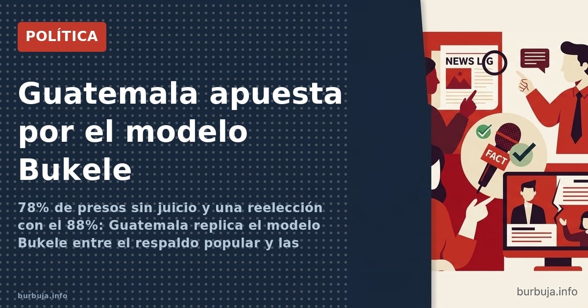 78% de presos sin juicio y una reelección con el 88%: Guatemala replica el modelo Bukele entre el respaldo popular y las crít