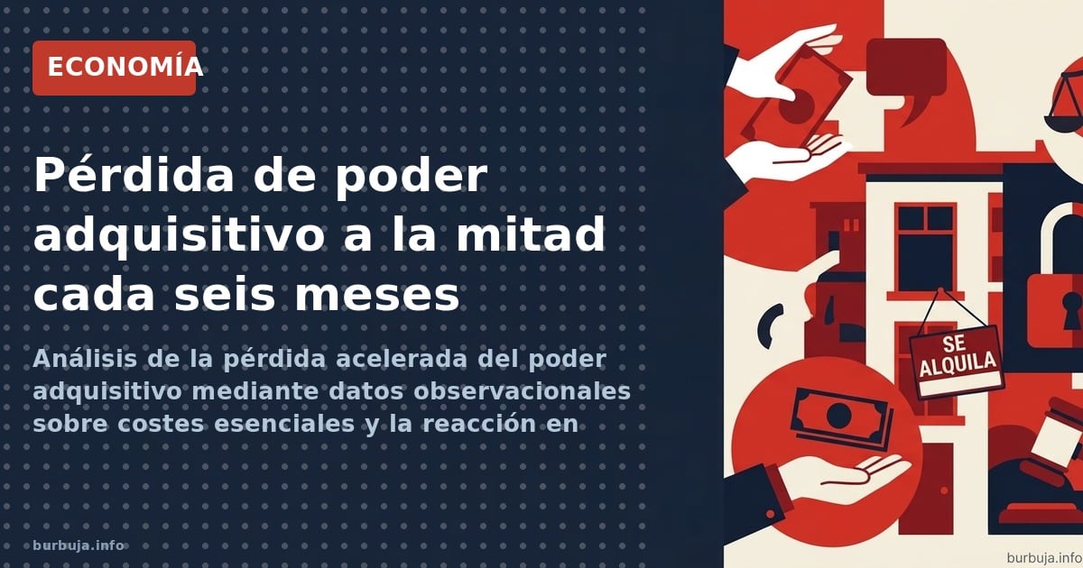 Análisis de la pérdida acelerada del poder adquisitivo mediante datos observacionales sobre costes esenciales y la reacción e