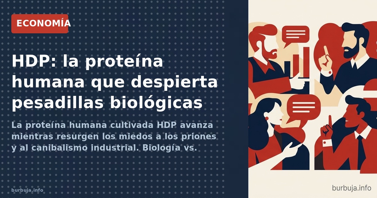La proteína humana cultivada HDP avanza mientras resurgen los miedos a los priones y al canibalismo industrial. Biología vs. 