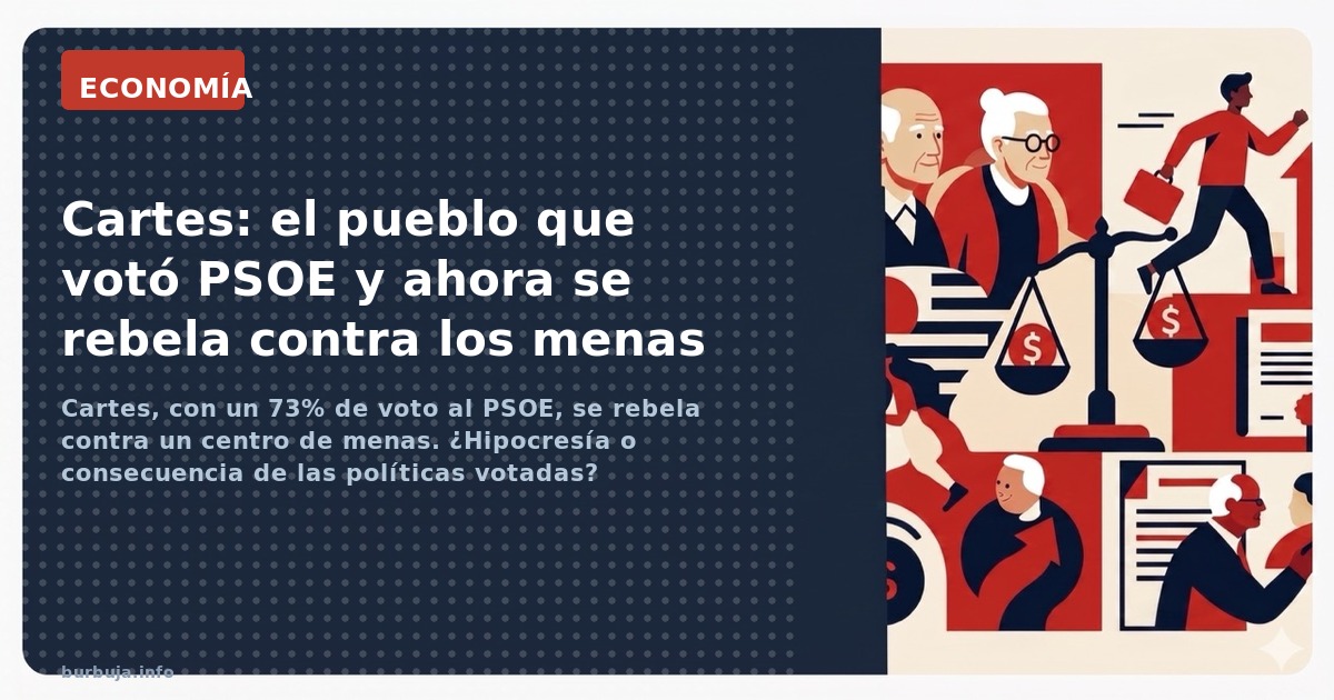 Cartes, con un 73% de voto al PSOE, se rebela contra un centro de menas. ¿Hipocresía o consecuencia de las políticas votadas?