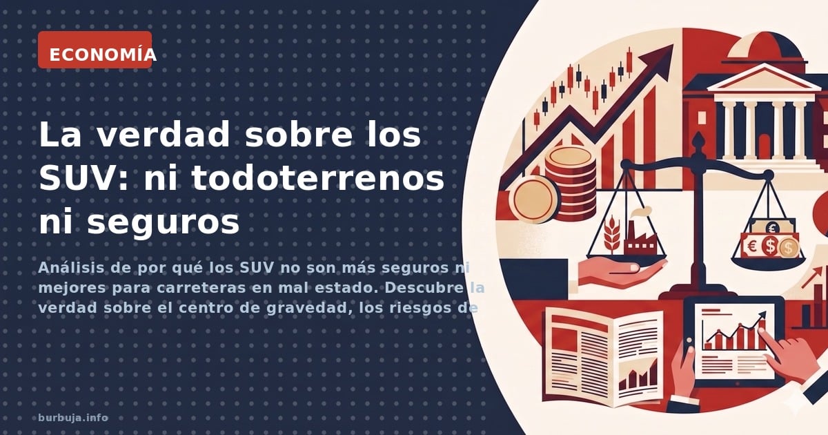 Análisis de por qué los SUV no son más seguros ni mejores para carreteras en mal estado. Descubre la verdad sobre el centro d