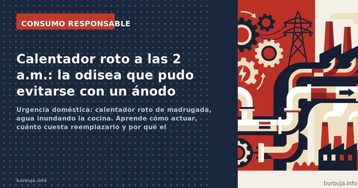 Urgencia doméstica: calentador roto de madrugada, agua inundando la cocina. Aprende cómo actuar, cuánto cuesta reemplazarlo y