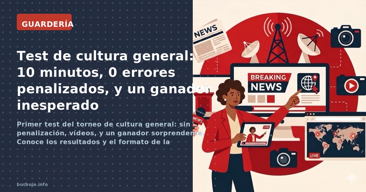 Primer test del torneo de cultura general: sin penalización, vídeos, y un ganador sorprendente. Conoce los resultados y el fo