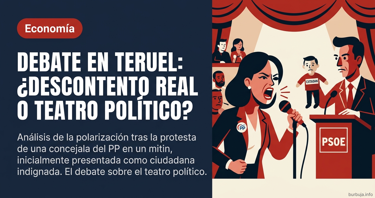 Mujer llama 'fariseo' a Pedro Sánchez en mitin de Teruel; luego se descubre que es concejala del PP. Análisis del teatro polí