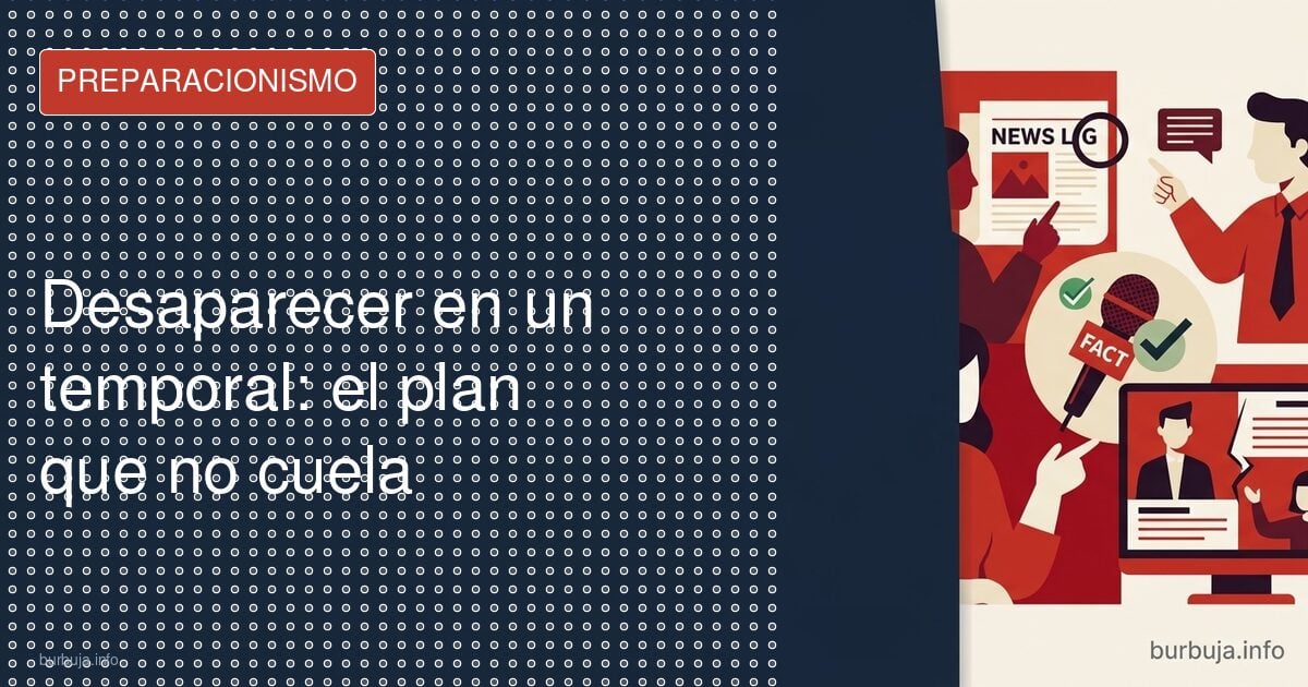 Desaparecer en un temporal: el plan que no cuela