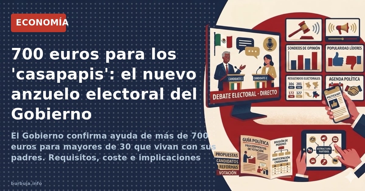 El Gobierno confirma ayuda de más de 700 euros para mayores de 30 que vivan con sus padres. Requisitos, coste e implicaciones