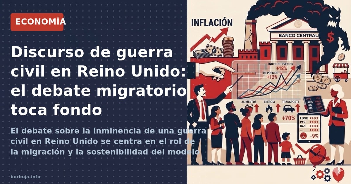 El debate sobre la inminencia de una guerra civil en Reino Unido se centra en el rol de la migración y la sostenibilidad del 