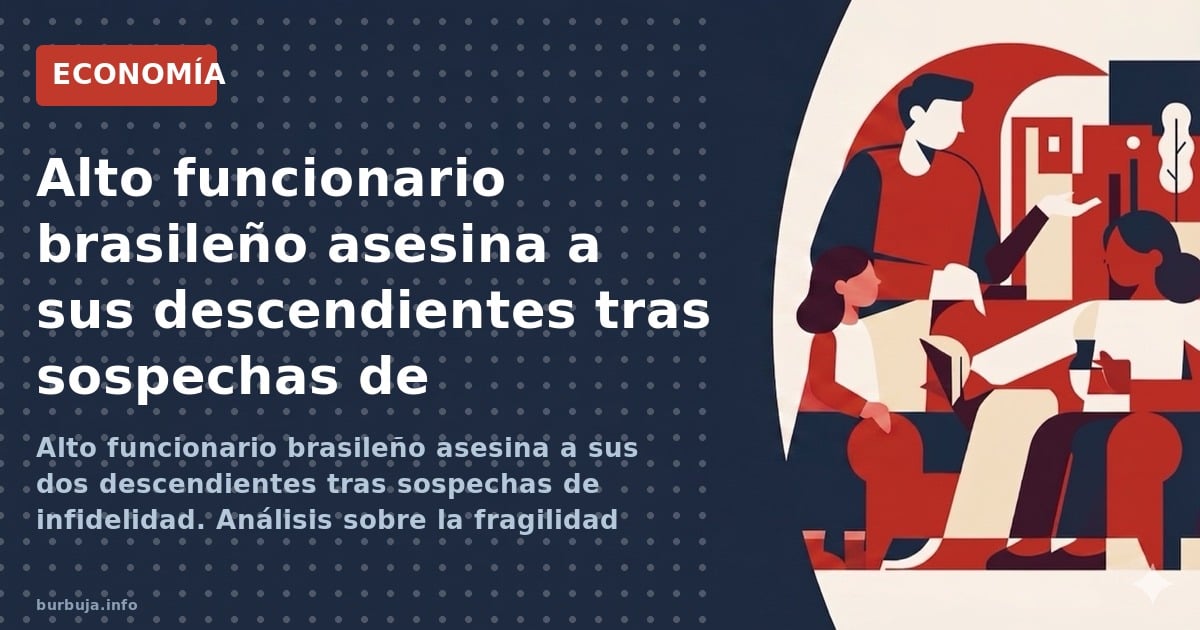 Alto funcionario brasileño asesina a sus dos descendientes tras sospechas de infidelidad. Análisis sobre la fragilidad del ma