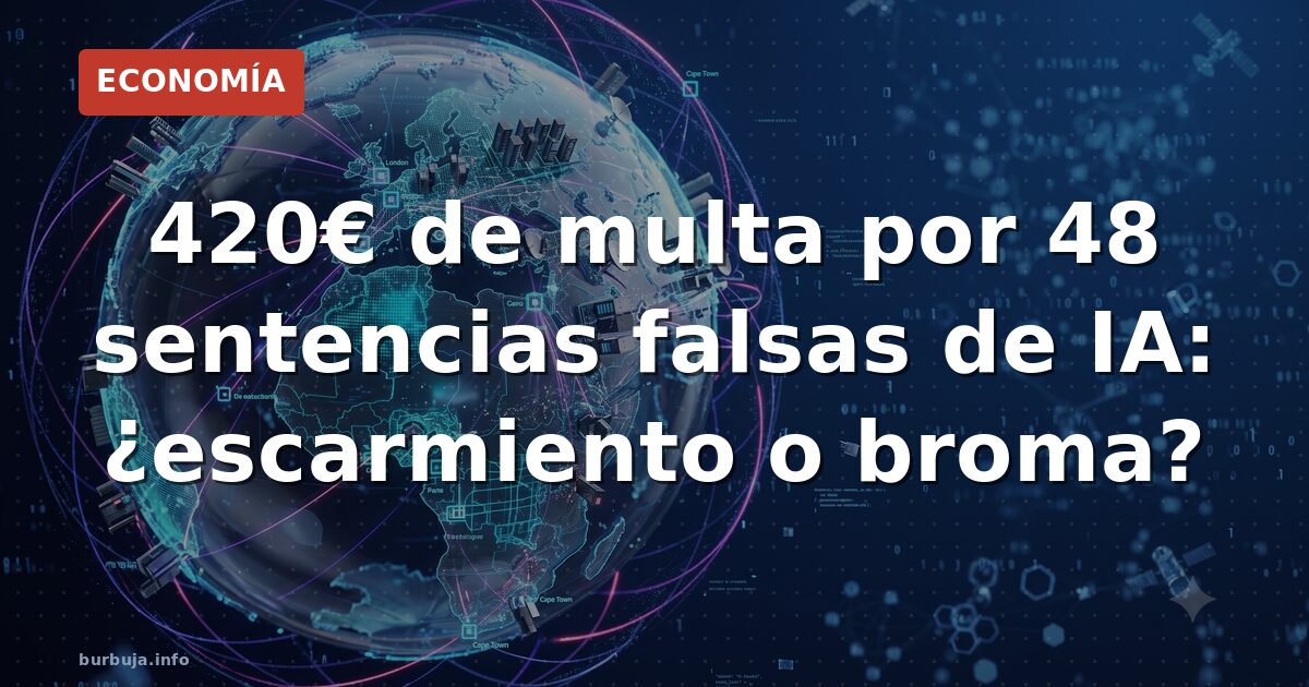 420€ de multa por 48 sentencias falsas de IA: ¿escarmiento o broma?