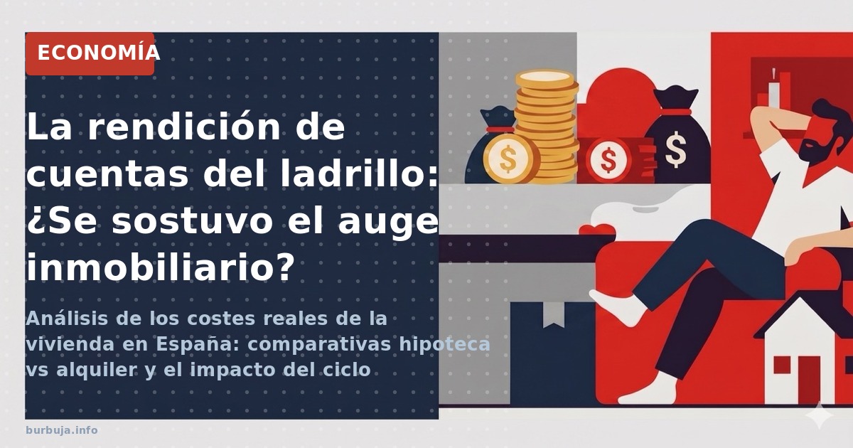 Análisis de los costes reales de la vivienda en España: comparativas hipoteca vs alquiler y el impacto del ciclo inmobiliario