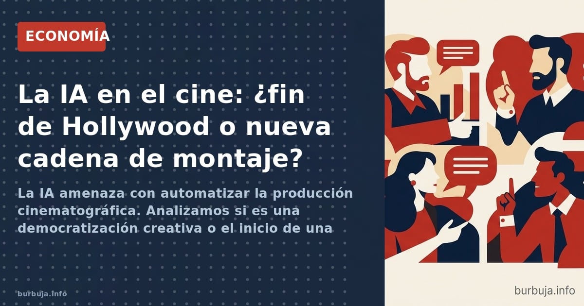 La IA amenaza con automatizar la producción cinematográfica. Analizamos si es una democratización creativa o el inicio de una