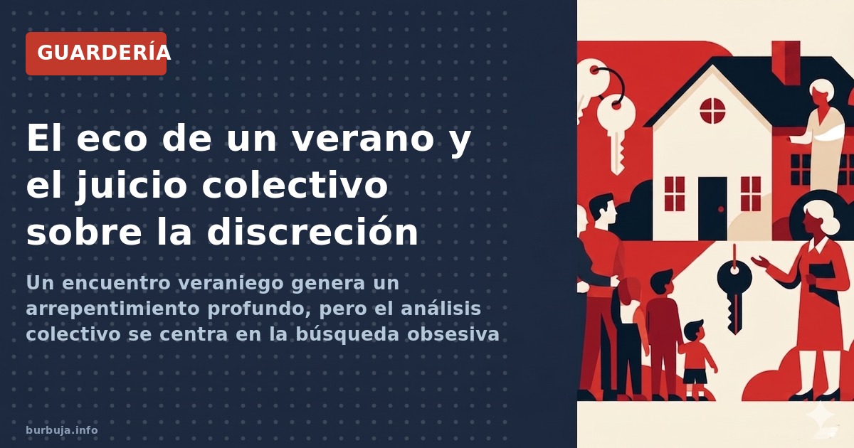 Un encuentro veraniego genera un arrepentimiento profundo, pero el análisis colectivo se centra en la búsqueda obsesiva de de