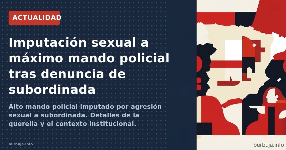 Alto mando policial imputado por agresión sexual a subordinada. Detalles de la querella y el contexto institucional.