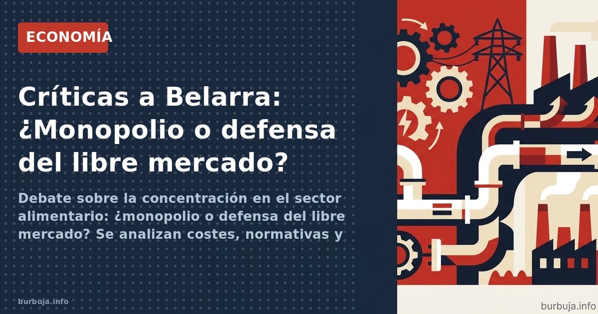 Debate sobre la concentración en el sector alimentario: ¿monopolio o defensa del libre mercado? Se analizan costes, normativa