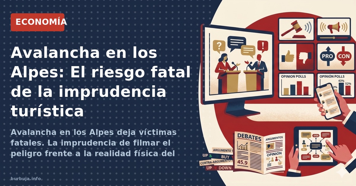 Avalancha en los Alpes deja víctimas fatales. La imprudencia de filmar el peligro frente a la realidad física del entorno es 