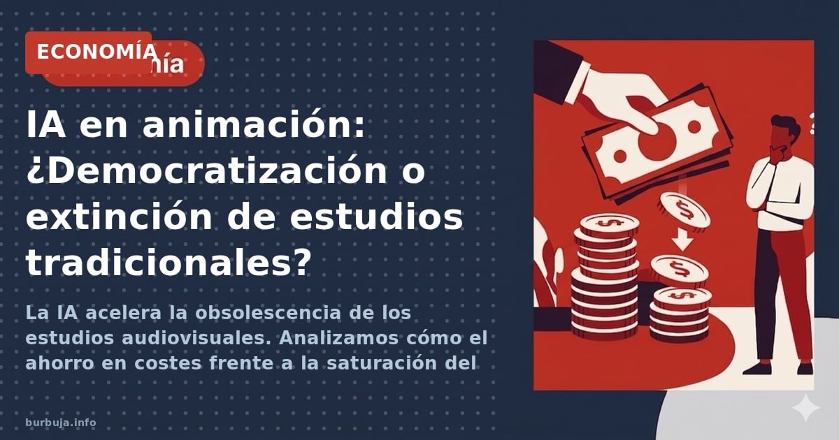 La IA acelera la obsolescencia de los estudios audiovisuales. Analizamos cómo el ahorro en costes frente a la saturación del 