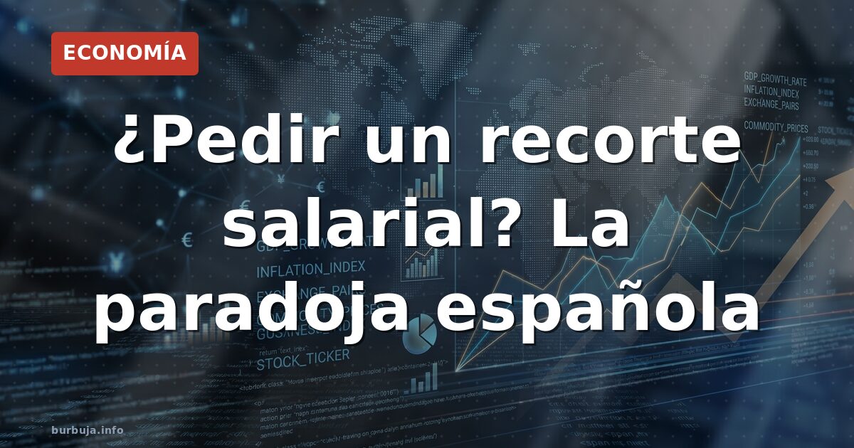 ¿Pedir un recorte salarial? La paradoja española