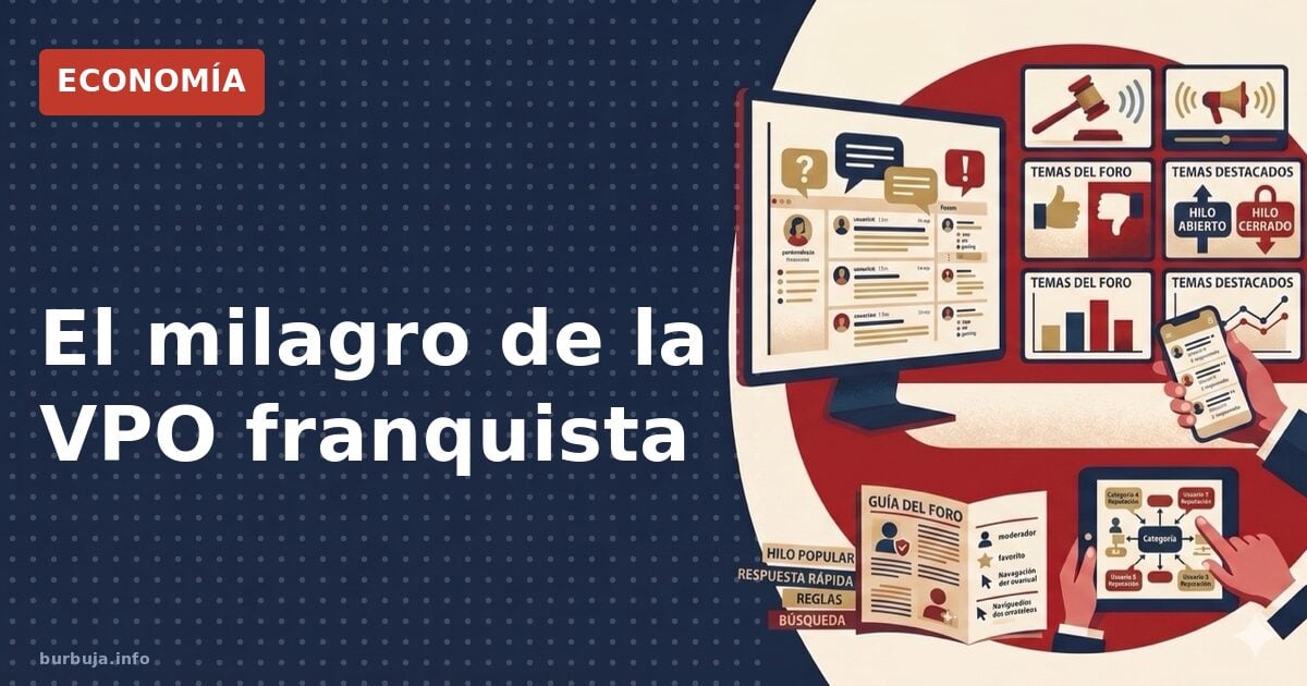 Bloque de viviendas protegidas de los años sesenta, ejemplo del boom de vivienda obrera durante el franquismo