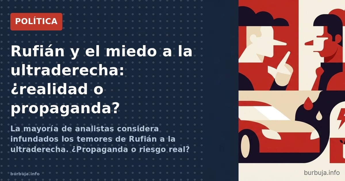La mayoría de analistas considera infundados los temores de Rufián a la ultraderecha. ¿Propaganda o riesgo real? Análisis del