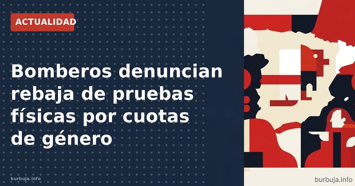 Bomberos denuncian que mujeres aprueban oposiciones con nota cero en pruebas físicas. El debate sobre cuotas y estándares de 
