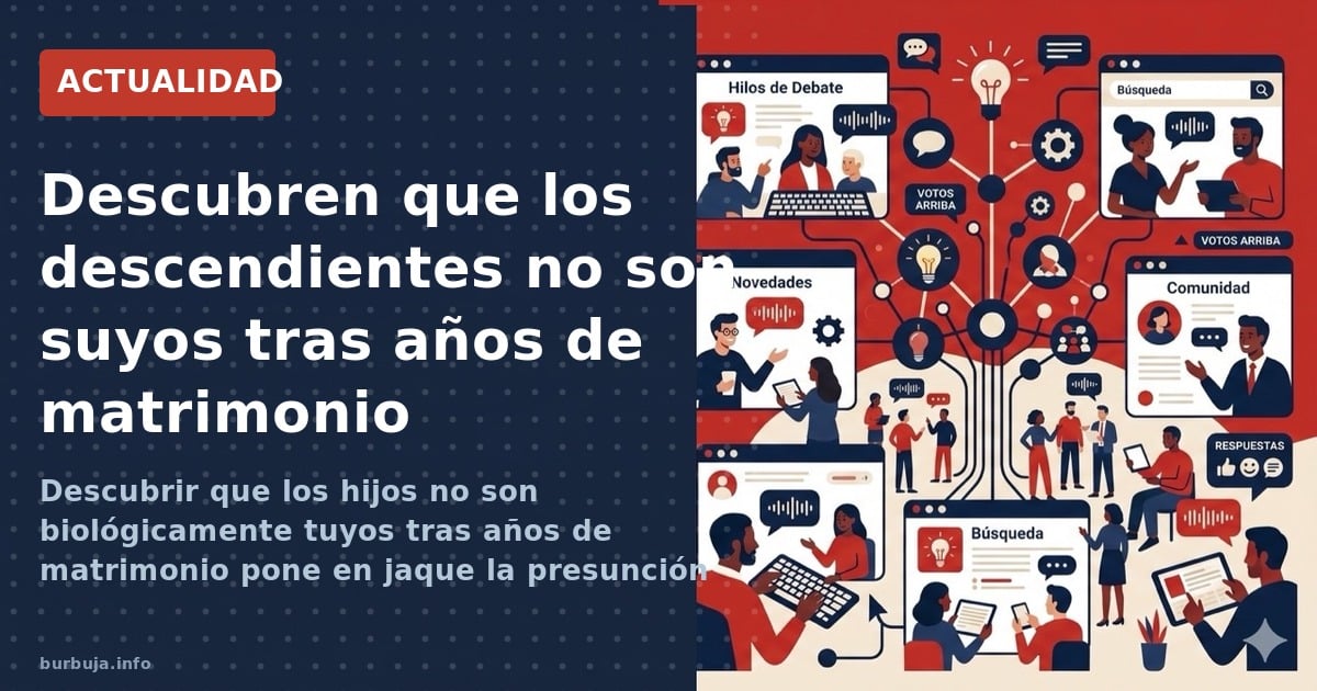 Descubrir que los hijos no son biológicamente tuyos tras años de matrimonio pone en jaque la presunción legal y económica. An
