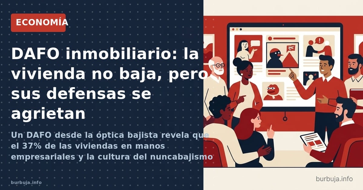 Análisis DAFO desde 2005: 37% de stock empresarial, esfuerzo triple y la fe en que la vivienda nunca baja como mayor debilida