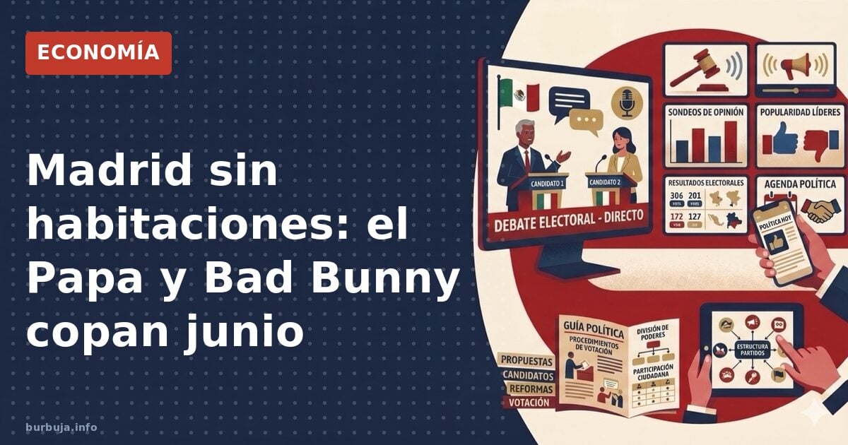Madrid sin habitaciones: el Papa y Bad Bunny copan junio
