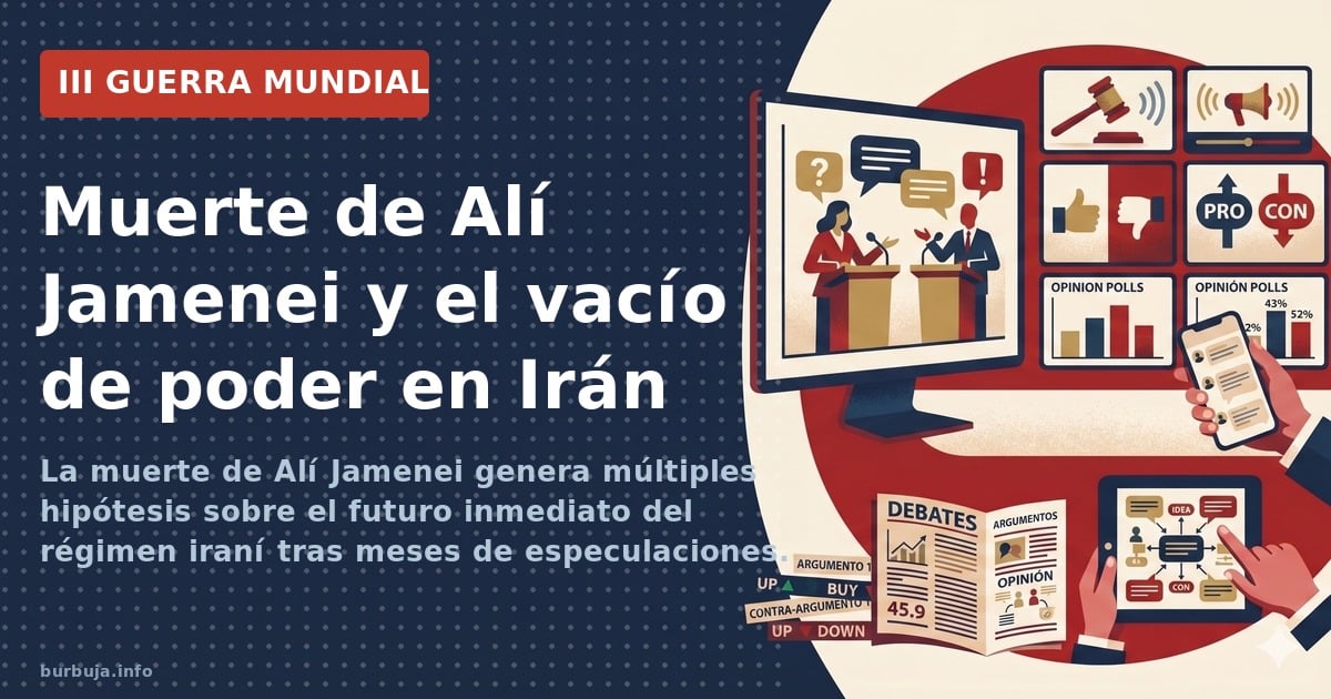 La muerte de Alí Jamenei genera múltiples hipótesis sobre el futuro inmediato del régimen iraní tras meses de especulaciones.