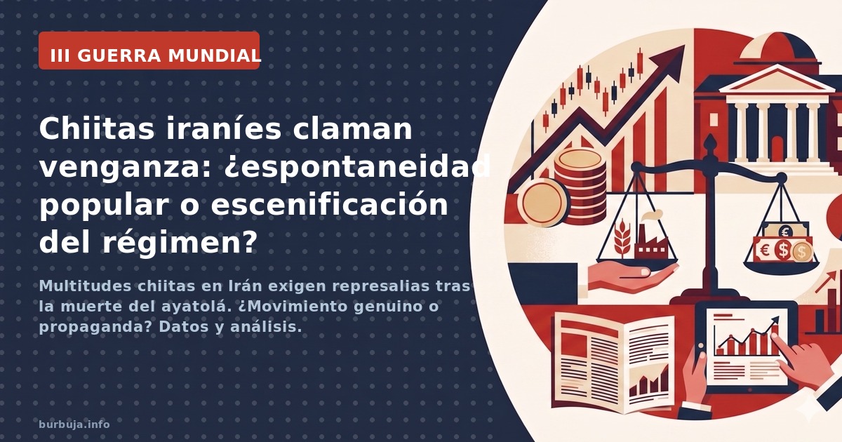 Multitudes chiitas en Irán exigen represalias tras la muerte del ayatolá. ¿Movimiento genuino o propaganda? Datos y análisis.