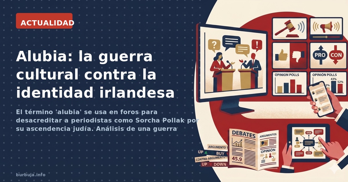 El término 'alubia' se usa en foros para desacreditar a periodistas como Sorcha Pollak por su ascendencia judía. Análisis de 