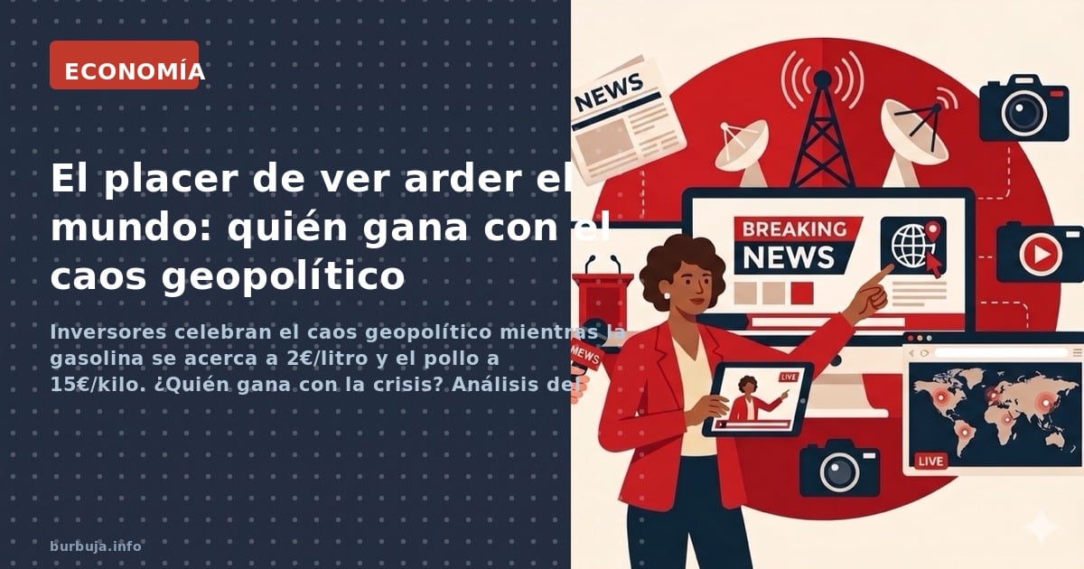 Inversores celebran el caos geopolítico mientras la gasolina se acerca a 2€/litro y el pollo a 15€/kilo. ¿Quién gana con la c