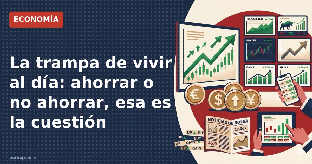 La trampa de vivir al día: ahorrar o no ahorrar, esa es la cuestión
