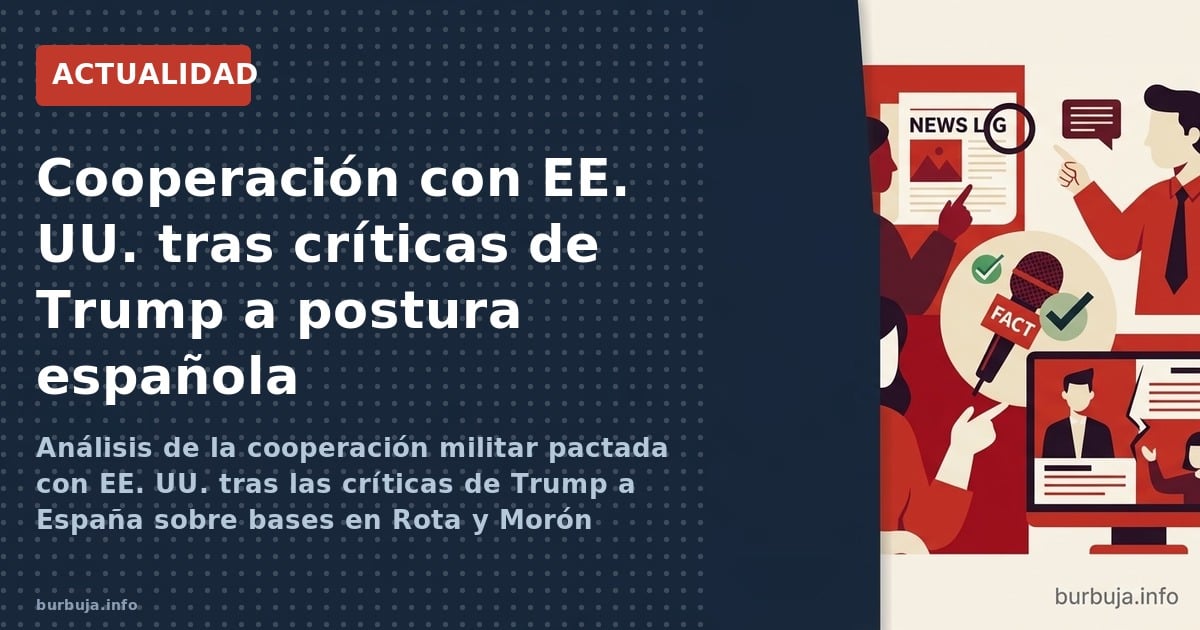 Análisis de la cooperación militar pactada con EE. UU. tras las críticas de Trump a España sobre bases en Rota y Morón