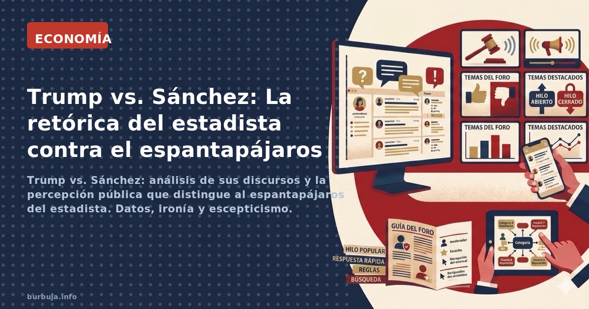 Trump vs. Sánchez: análisis de sus discursos y la percepción pública que distingue al espantapájaros del estadista. Datos, ir