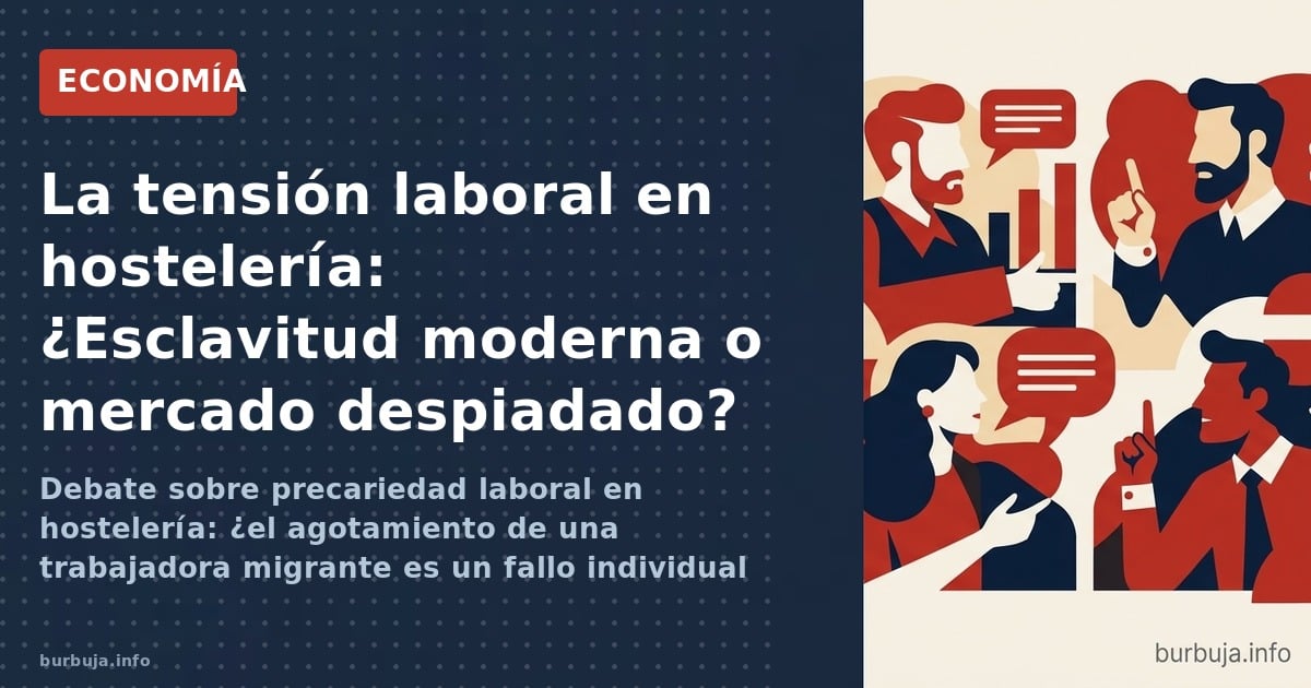Debate sobre precariedad laboral en hostelería: ¿el agotamiento de una trabajadora migrante es un fallo individual o del mode