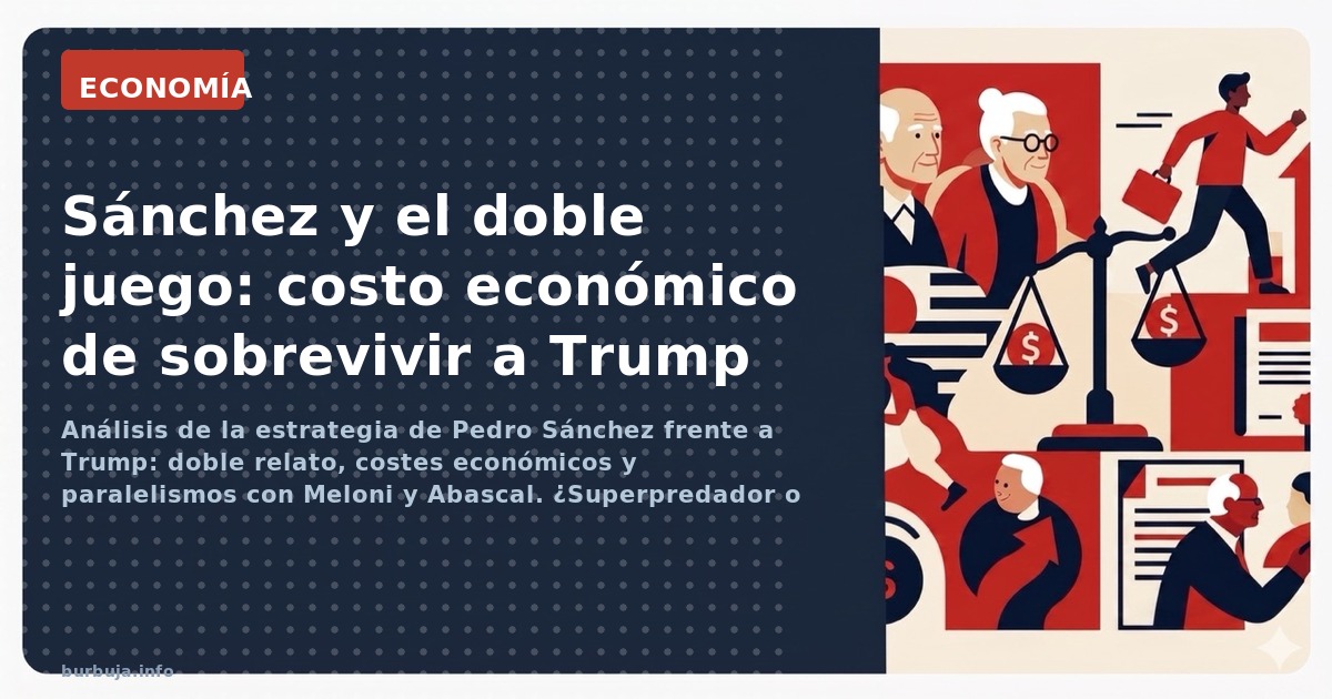 Análisis de la estrategia de Pedro Sánchez frente a Trump: doble relato, costes económicos y paralelismos con Meloni y Abasca