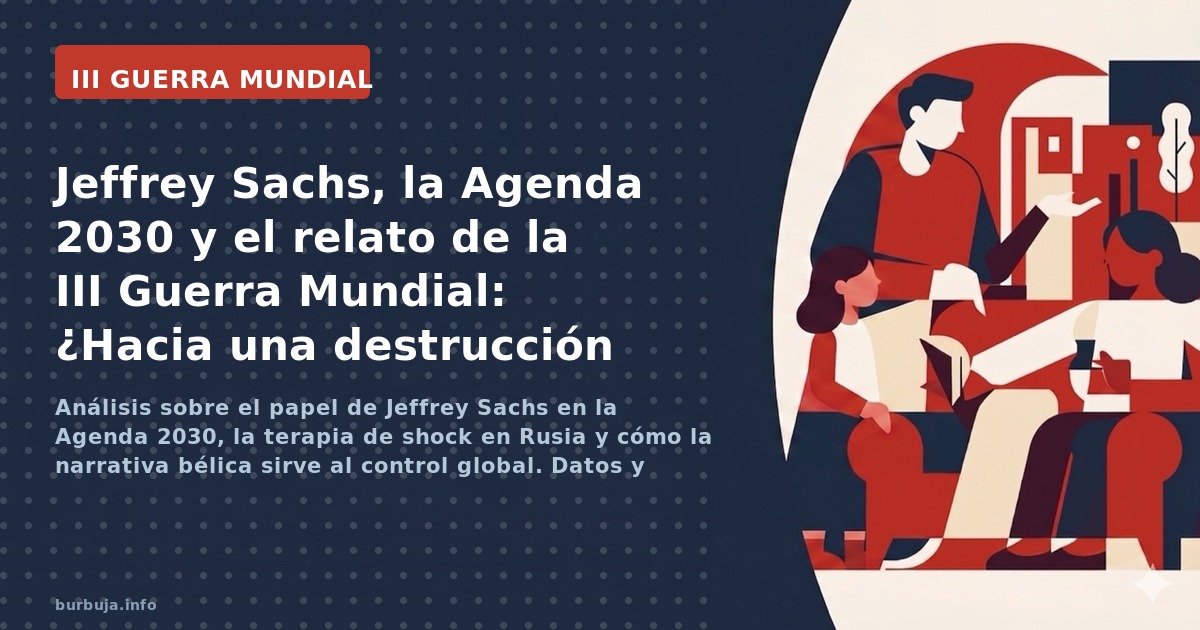 Análisis sobre el papel de Jeffrey Sachs en la Agenda 2030, la terapia de shock en Rusia y cómo la narrativa bélica sirve al 