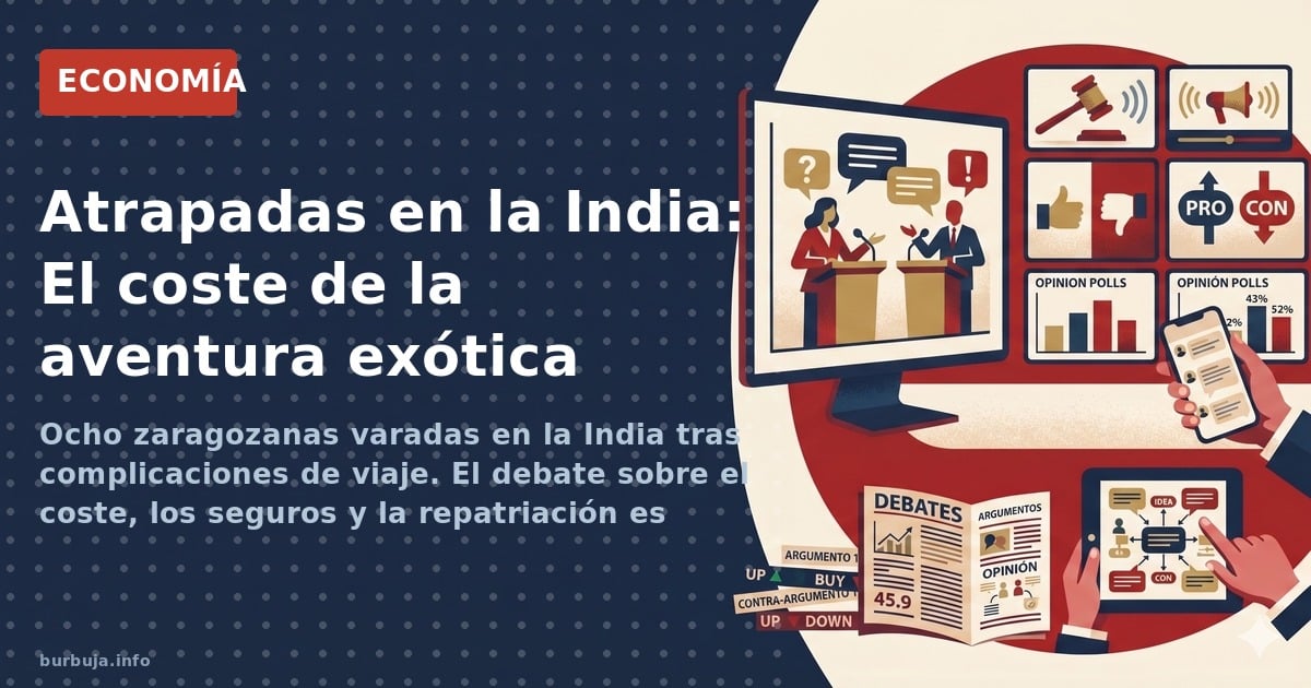 Ocho zaragozanas varadas en la India tras complicaciones de viaje. El debate sobre el coste, los seguros y la repatriación es
