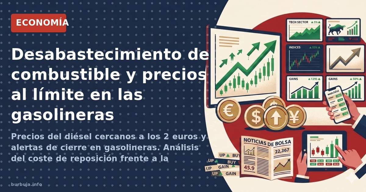 Precios del diésel cercanos a los 2 euros y alertas de cierre en gasolineras. Análisis del coste de reposición frente a la vo
