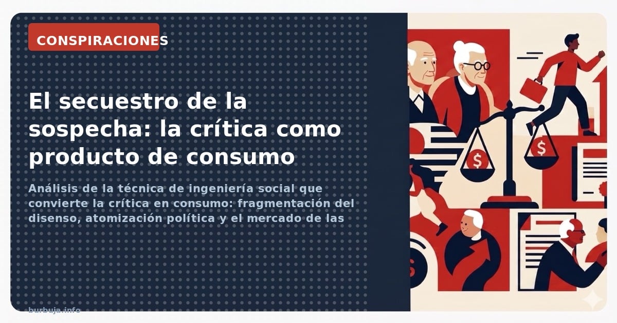 Análisis de la técnica de ingeniería social que convierte la crítica en consumo: fragmentación del disenso, atomización polít