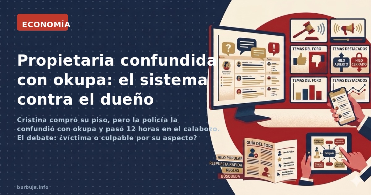 Cristina compró su piso, pero la policía la confundió con okupa y pasó 12 horas en el calabozo. El debate: ¿víctima o culpabl