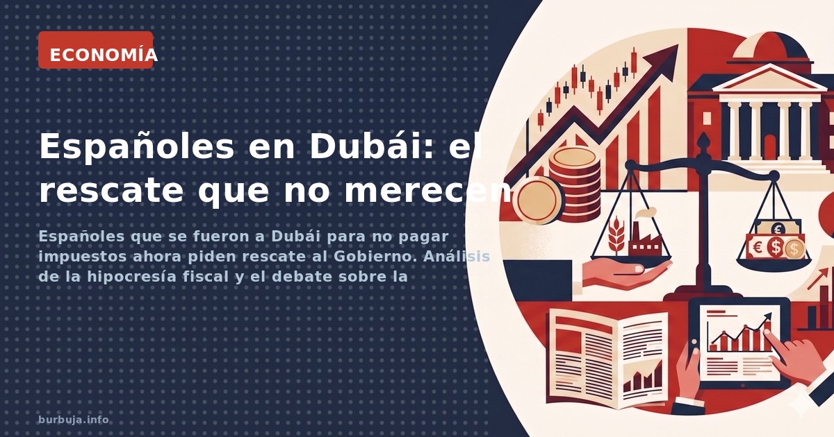 Españoles que se fueron a Dubái para no pagar impuestos ahora piden rescate al Gobierno. Análisis de la hipocresía fiscal y e