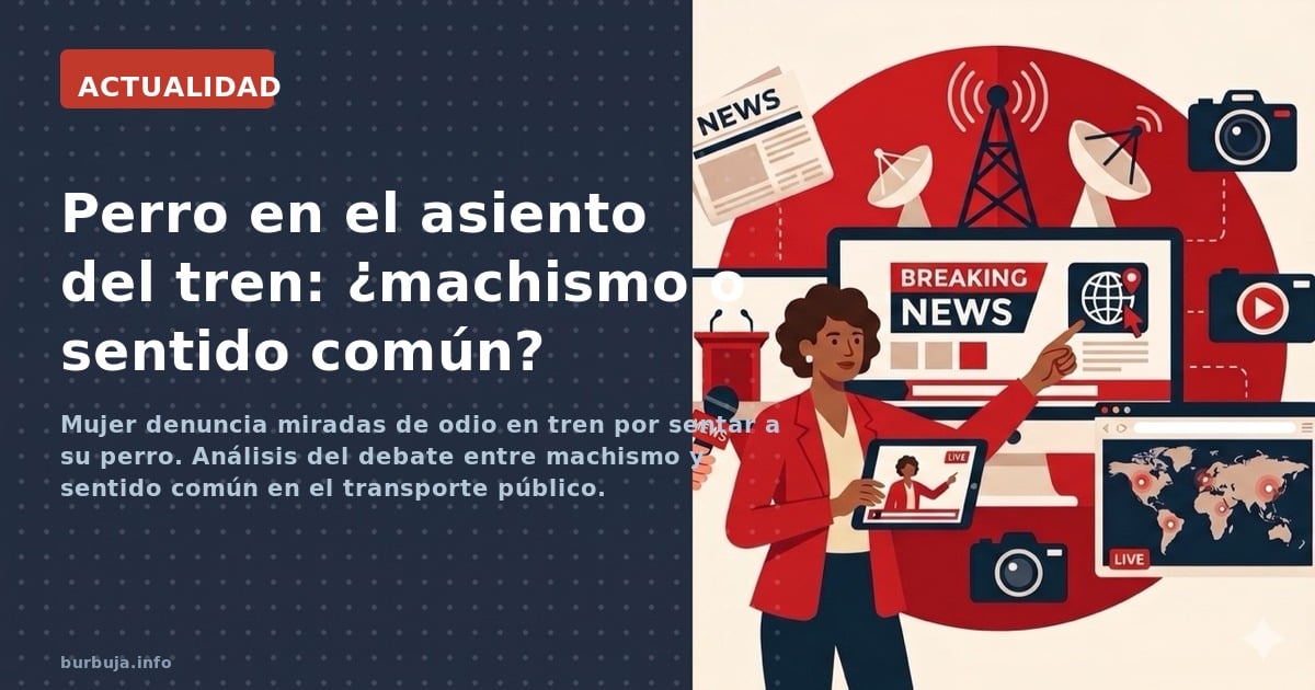 Mujer denuncia miradas de odio en tren por sentar a su perro. Análisis del debate entre machismo y sentido común en el transp