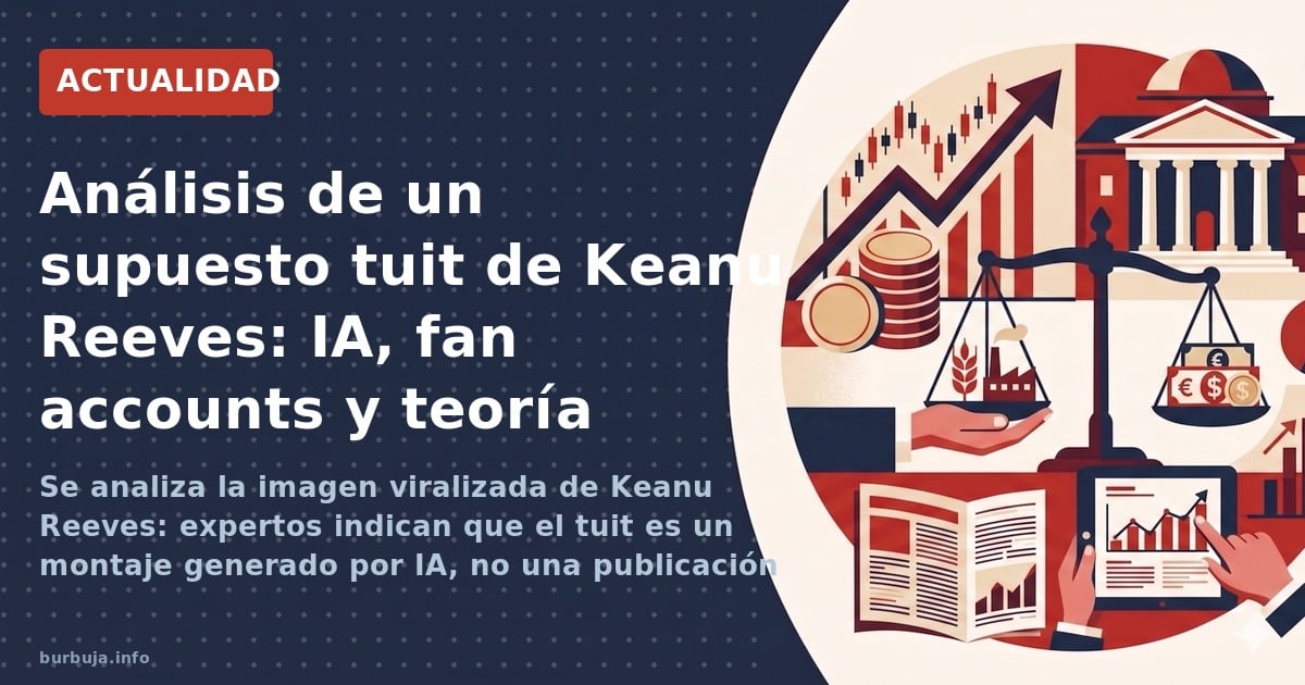 Se analiza la imagen viralizada de Keanu Reeves: expertos indican que el tuit es un montaje generado por IA, no una publicaci