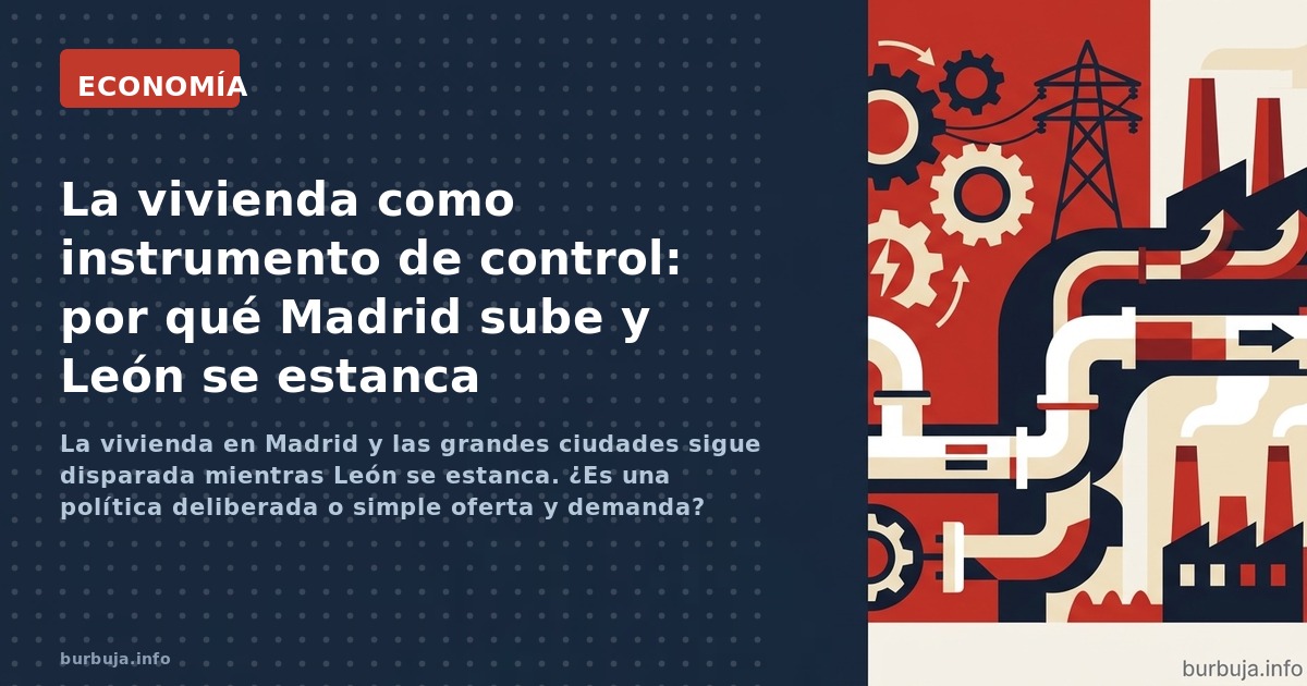 La vivienda en Madrid y las grandes ciudades sigue disparada mientras León se estanca. ¿Es una política deliberada o simple o