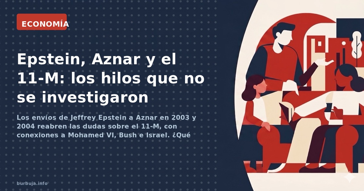 Los envíos de Jeffrey Epstein a Aznar en 2003 y 2004 reabren las dudas sobre el 11-M, con conexiones a Mohamed VI, Bush e Isr